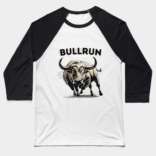 Bullrun Bitcoin cryptocurrency wealth transfer Baseball T-Shirt by shirtontour